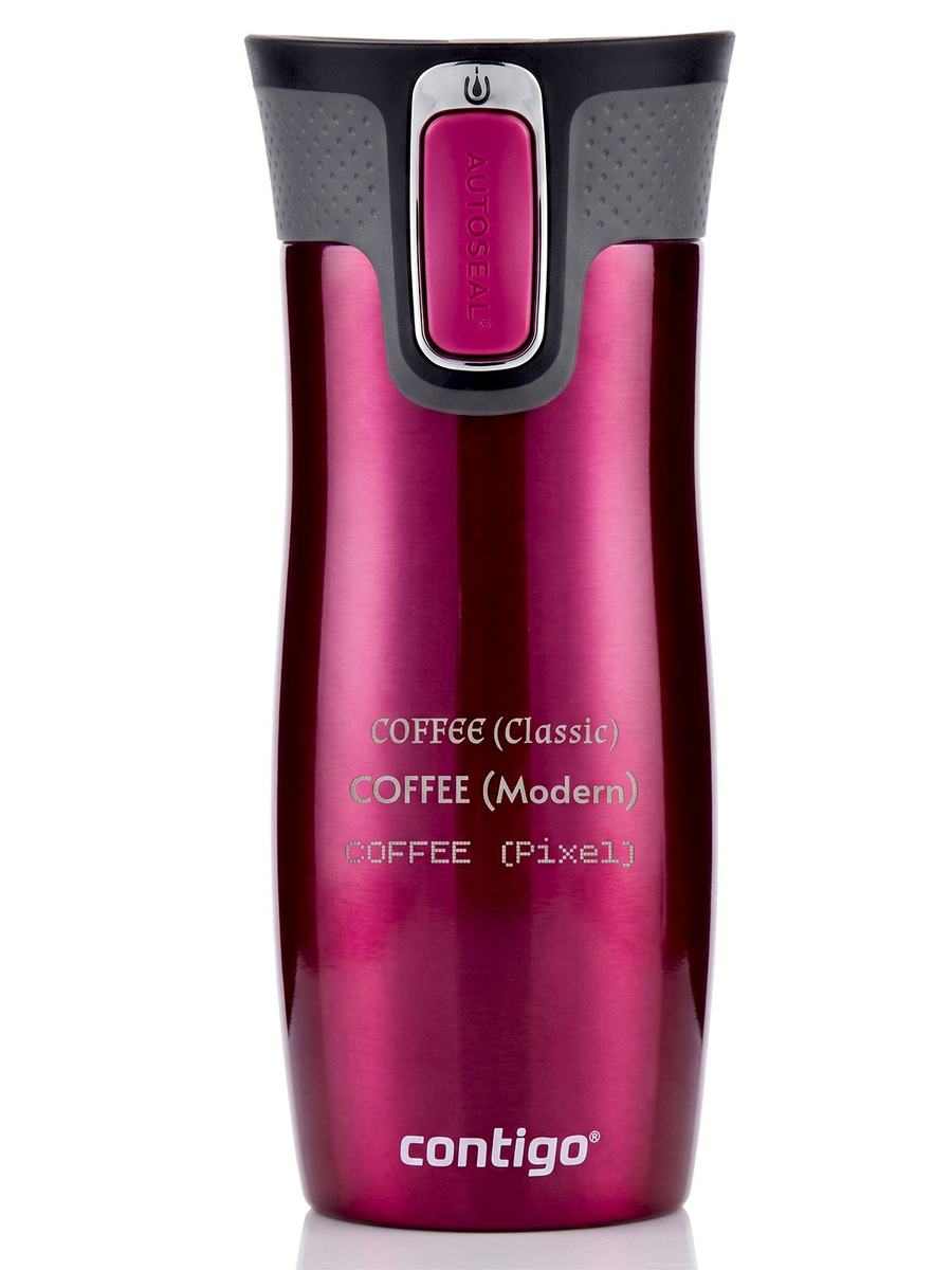 Kubek termiczny  z grawerem Contigo West Loop 2.0 470 ml - Malinowy