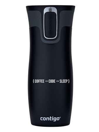 Kubek termiczny dla Programisty - Contigo West Loop 2.0 470 ml - czarny