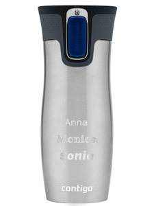 Thermal mug Contigo West Loop 2.0 with custom inscription-engraved - Stainless steel