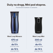 Zestaw kubków termicznych Contigo West Loop Monaco 470 ml + West Loop Mini 300 ml czarny metalik