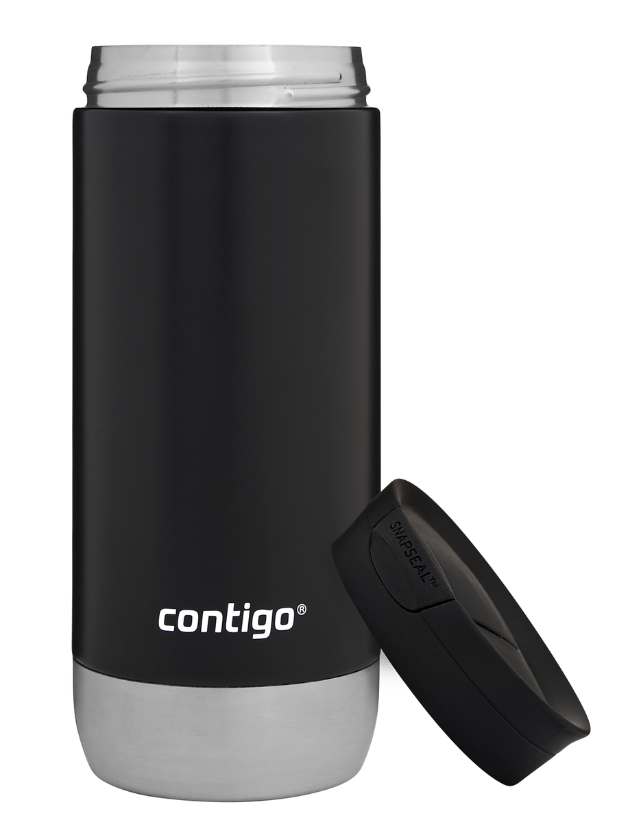 Kubek termiczny na kawę Contigo Huron 2.0 470ml - Słoneczniki - Czarny