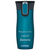 Kubek termiczny z grawerem Contigo West Loop 2.0 470 ml - Turkusowy