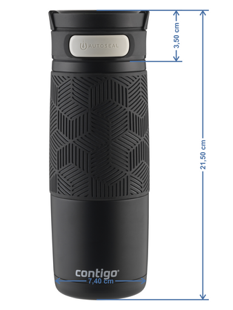 Thermal mug Contigo Transit (Metra) with custom inscription- engraved - Silver