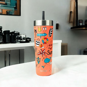 Kubek termiczny ze słomką Contigo Luxe Tumbler 720ml - Summer - Coral
