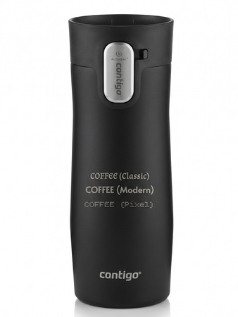 Kubek termiczny z grawerem Contigo West Loop 3.0 470 ml - Czarny