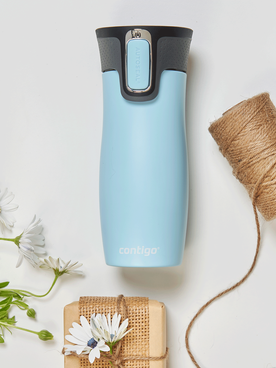 Kubek termiczny Contigo West Loop 2.0 470ml - Święty spokój - Błękitny Mat