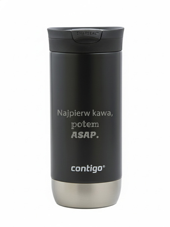 Kubek termiczny z grawerem Contigo Huron 2.0 470ml - Czarny