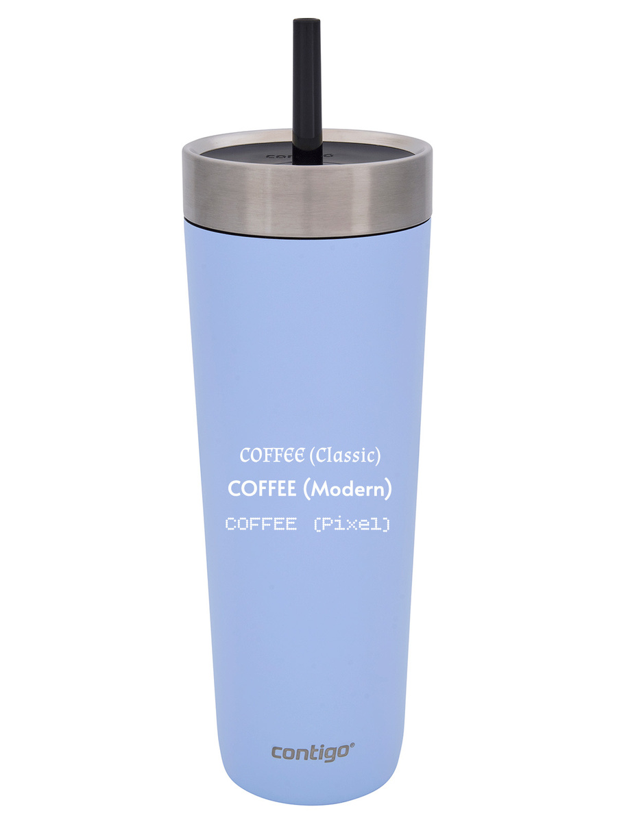 Kubek termiczny ze słomką Luxe Tumbler 720ml z grawerem - Periwinkle