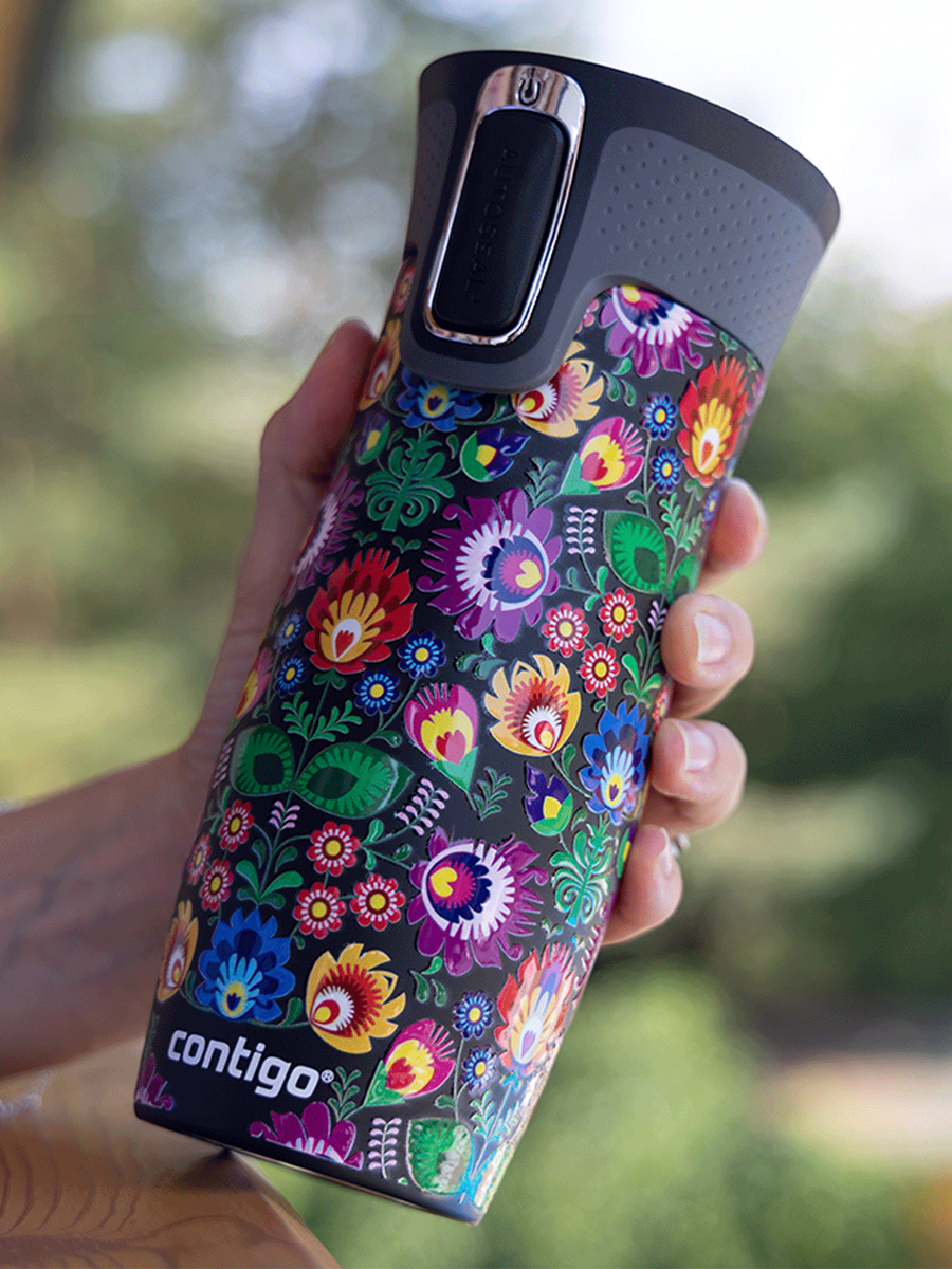Kubek termiczny Contigo West Loop 2.0 470ml - Folklor - Czarny Mat