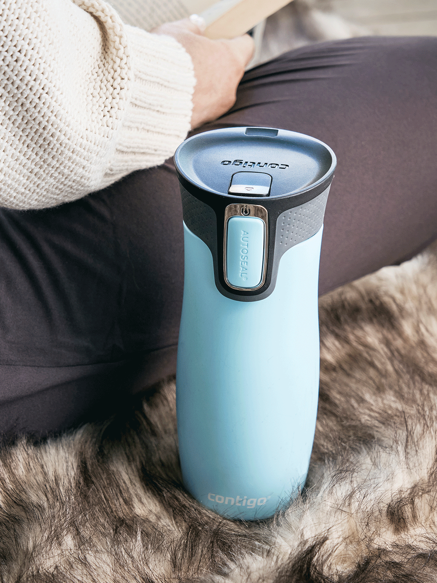 Kubek termiczny Contigo West Loop 2.0 470ml - Błękitny Mat + Pudełko