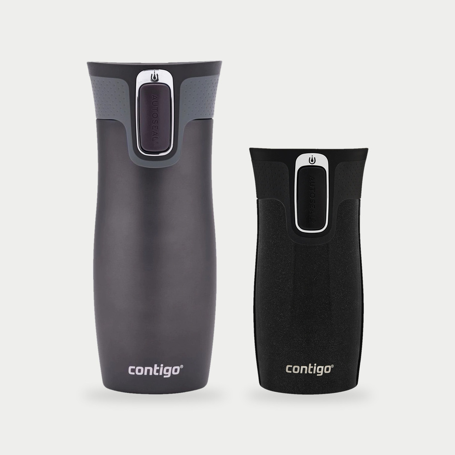 Zestaw Contigo West Loop grafitowy 470 ml + West Loop Mini 300 ml – czarny metalik
