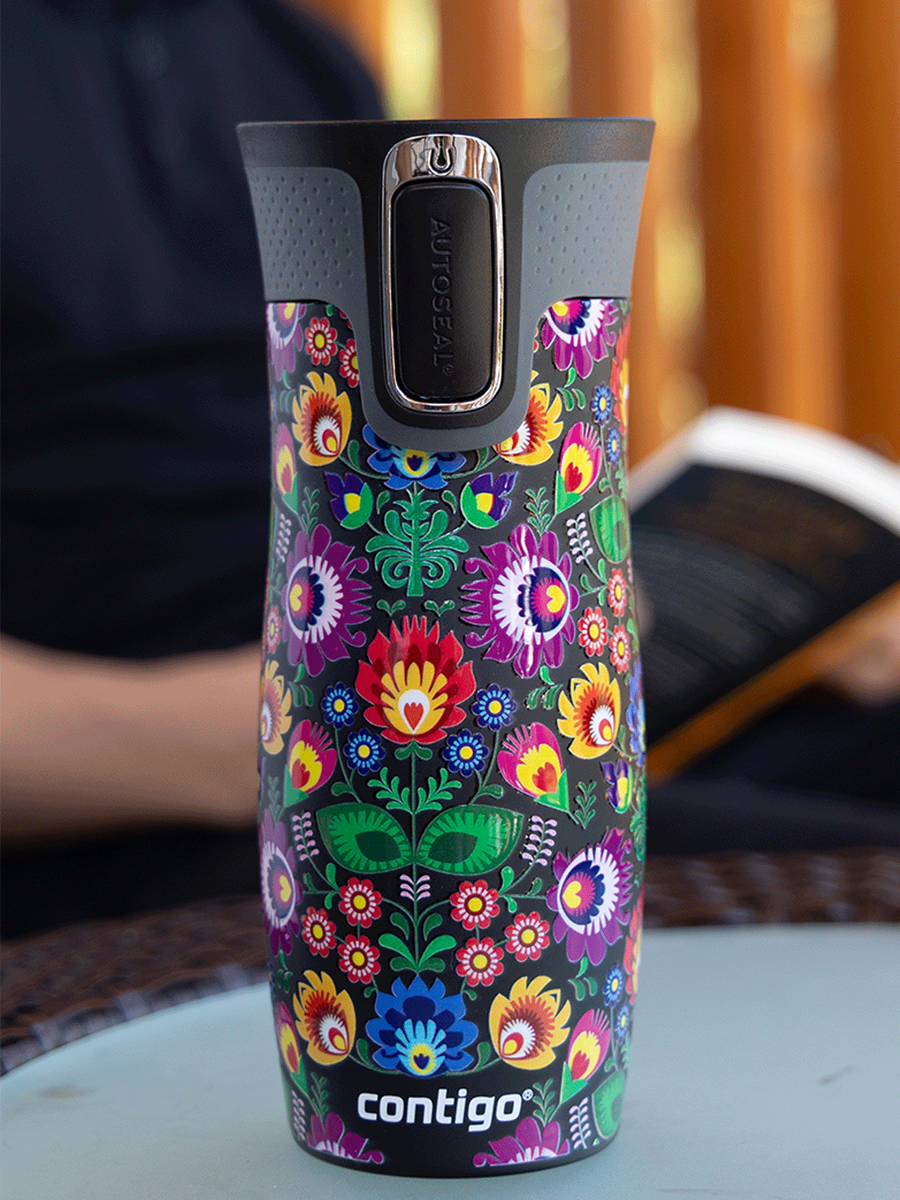 Kubek termiczny Contigo West Loop 2.0 470ml - Folklor - Czarny Mat