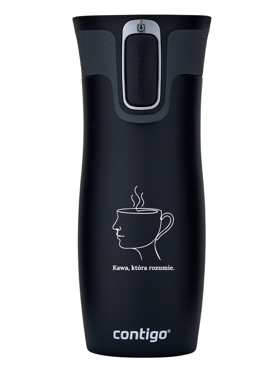 Kubek termiczny dla Psychologa/Psycholożki - Contigo West Loop 2.0 470 ml - czarny