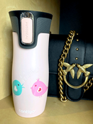 Kubek termiczny Contigo West Loop 2.0 470ml - Ptaszkowe love - Różowy Mat