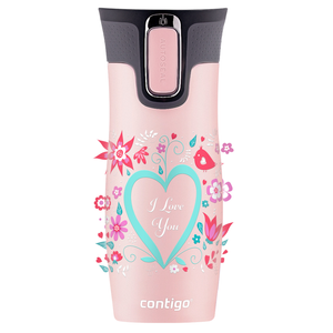 Kubek termiczny Contigo West Loop 2.0 470ml - I love You - Różowy Mat