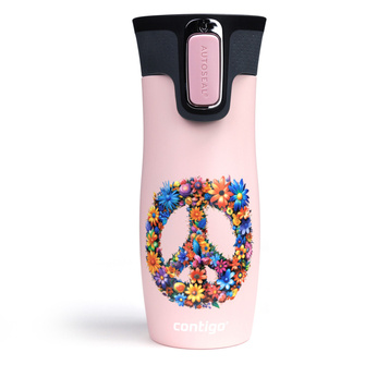 Kubek termiczny Contigo West Loop 2.0 470ml - Peace - Różowy Mat