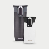 Zestaw kubków termicznych Contigo West Loop grafitowy 470 ml + West Loop Mini 300 ml – biały metalik