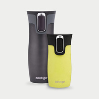 Zestaw kubków termicznych Contigo West Loop grafitowy 470 ml + West Loop Mini 300 ml żółty metalik